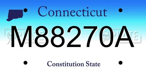 M88270A Connecticut License Plate