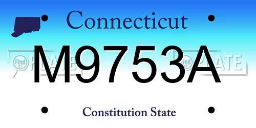 M9753A Connecticut License Plate