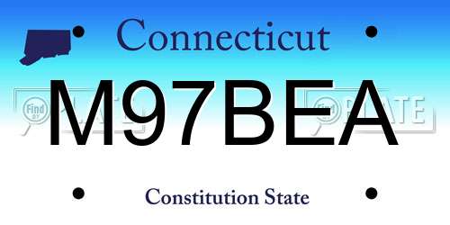 M97BEA Connecticut License Plate