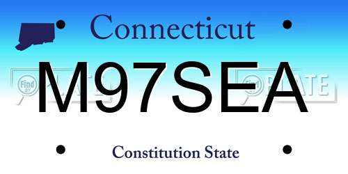 M97SEA Connecticut License Plate