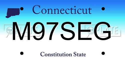 M97SEG Connecticut License Plate
