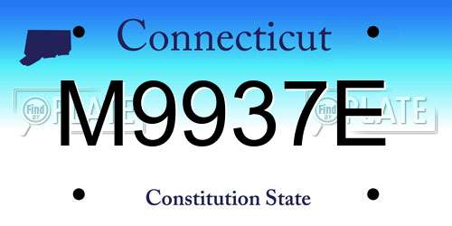 M9937E Connecticut License Plate