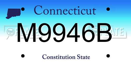M9946B Connecticut License Plate