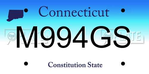 M994GS Connecticut License Plate