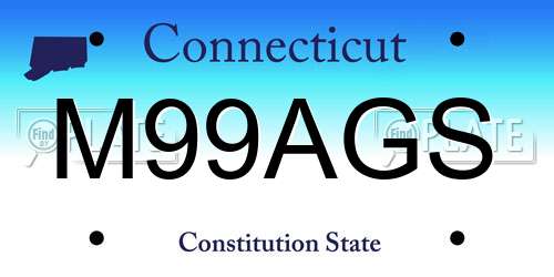 M99AGS Connecticut License Plate
