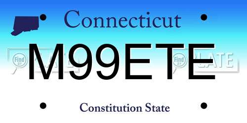 M99ETE Connecticut License Plate