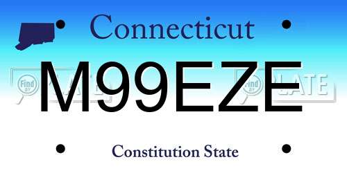 M99EZE Connecticut License Plate