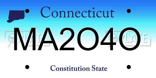 MA2O4O Connecticut License Plate
