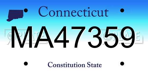 MA47359 Connecticut License Plate