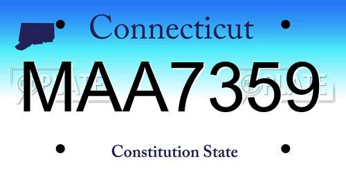 MAA7359 Connecticut License Plate