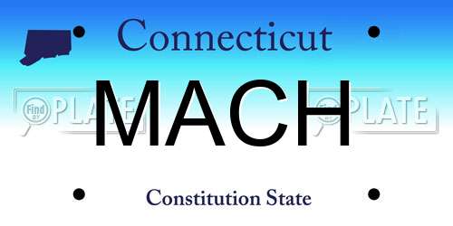 MACH Connecticut License Plate
