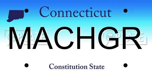 MACHGR Connecticut License Plate