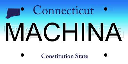 MACHINA Connecticut License Plate