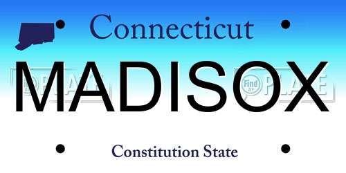 MADISOX Connecticut License Plate