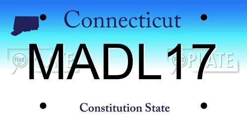 MADL17 Connecticut License Plate