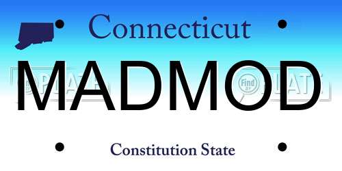 MADMOD Connecticut License Plate