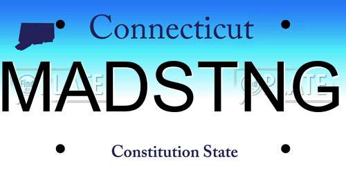 MADSTNG Connecticut License Plate