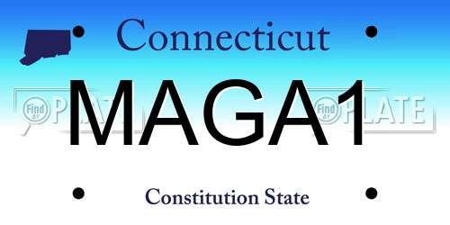 MAGA1 Connecticut License Plate