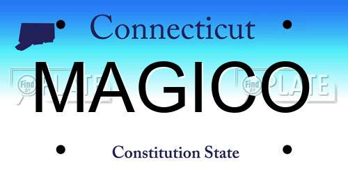 MAGICO Connecticut License Plate