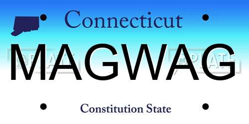 MAGWAG Connecticut License Plate