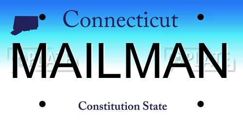 MAILMAN Connecticut License Plate