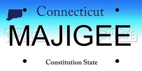 MAJIGEE Connecticut License Plate