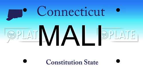 MALI Connecticut License Plate