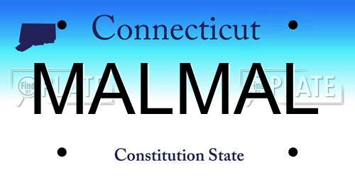 MALMAL Connecticut License Plate