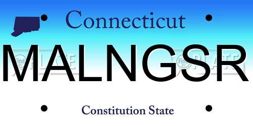 MALNGSR Connecticut License Plate