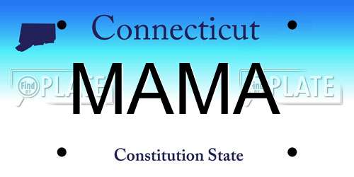 MAMA Connecticut License Plate