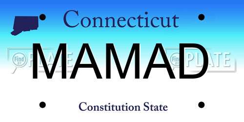 MAMAD Connecticut License Plate