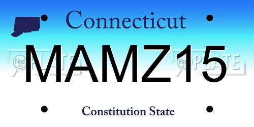 MAMZ15 Connecticut License Plate