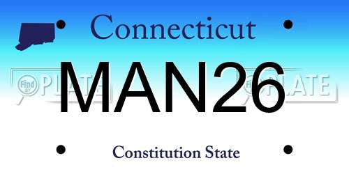 MAN26 Connecticut License Plate