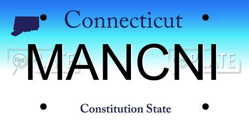 MANCNI Connecticut License Plate