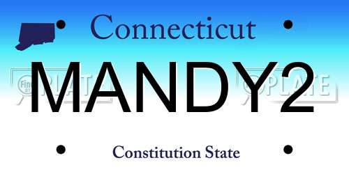 MANDY2 Connecticut License Plate