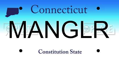 MANGLR Connecticut License Plate