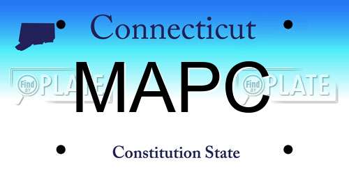 MAPC Connecticut License Plate