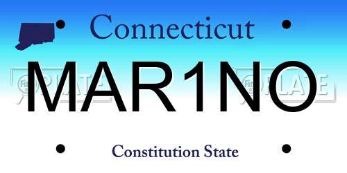 MAR1NO Connecticut License Plate