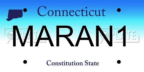 MARAN1 Connecticut License Plate