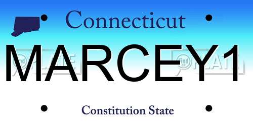 MARCEY1 Connecticut License Plate