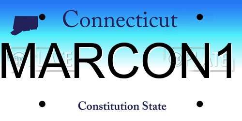 MARCON1 Connecticut License Plate