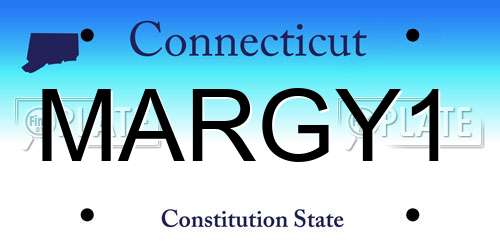 MARGY1 Connecticut License Plate