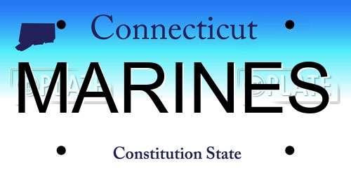 MARINES Connecticut License Plate