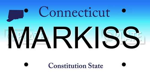 MARKISS Connecticut License Plate
