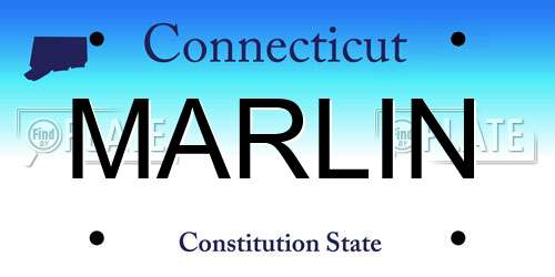 MARLIN Connecticut License Plate