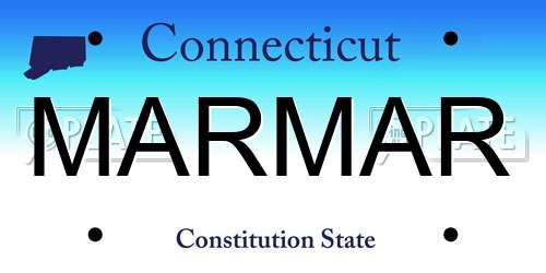 MARMAR Connecticut License Plate