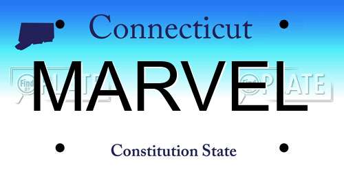 MARVEL Connecticut License Plate