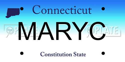MARYC Connecticut License Plate
