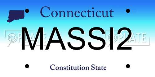 MASSI2 Connecticut License Plate