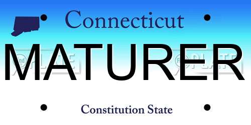 MATURER Connecticut License Plate